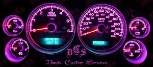 7-14 PINK LED CLUSTER UPGRADE DIY KIT SILVERADO SIERRA TAHOE SUBURBAN AVALANCHE - Picture 1 of 24