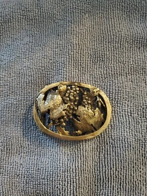 Fivela de cinto vintage Ivar Hyden bronze videira. - Imagem 1 de 4