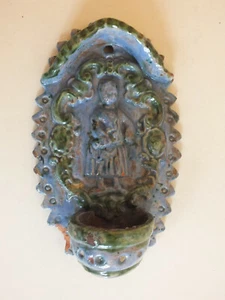 Sehr alter Weihwasserkessel - Fayence - wohl um 1800 - Bild 1 von 5