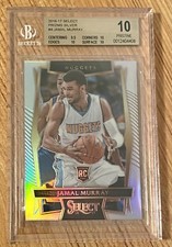 2016-17 SELECT SILVER PRIZM JAMAL MURRAY ROOKIE #4 NUGGETS POP 3 BGS PRISTINE 10