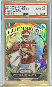 PSA 10 RC Patrick Mahomes 2017 Panini Prizm Illumination Refractor Rookie Holo + - Picture 1 of 2