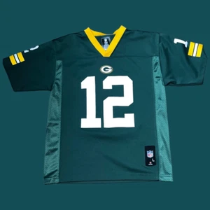 NFL Team Apparel AARON RODGERS Green Bay Packers YOUTH Jersey Size Large - Picture 1 of 6