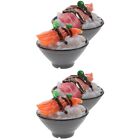  4 Pcs Simulated Sushi Rice Display Food Props Simulation Japanese Accessories