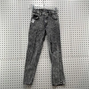 Vintage Levis Black Acid Wash Denim Jeans Boys Size 14 Slim Fits 23x25.5 USA - Picture 1 of 18