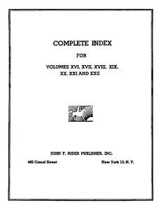 Index to Rider Perpetua Troubleshooters Volumes 16-22 1951 - Picture 1 of 1