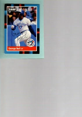 1988 Leaf George Bell # 254 Autographed - Image 1 of 2