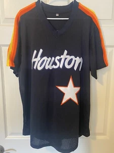 Nolan Ryan Houston Astros MLB Navy Blue Jersey Men's Large, NEW (HUCK’S) - Picture 1 of 3