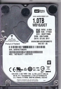 WD WD10JUCT-63CYNY0 s/n:WX91A HBJTHBB JUL 2017 Thailand 1TB USB 3.0 6826 - Afbeelding 1 van 2