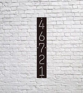 Personalized Home Address Sign • 31"h x 5"w 5 digits Custom House Number Plaque - Picture 1 of 9
