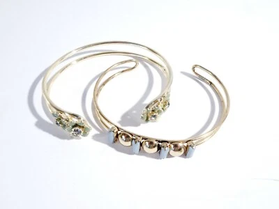 Juego de brazalete Lee Angel para mujer azul esmalte verde extremo abierto nuevo con etiquetas 98 Foto 1 de 4