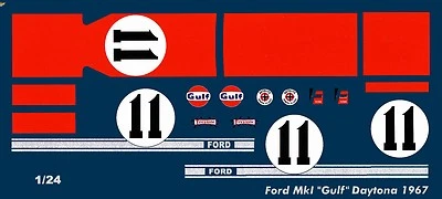 #11 ICKX/THOMPSON 1967 Ford GT40 escala 1/64 tobogán acuático ranura coche calcomanías Foto 1 de 2