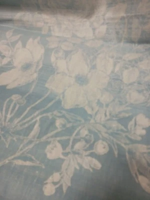 William Sonoma Jacquard "Ice Blue" Jacquard Tablecloth - 70"x90" - Image 1 of 4