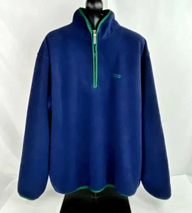 Chaqueta polar Izod para hombre L cuarto cremallera tela gruesa pulóver logotipo bolsillos suéter - Imagen 1 de 8