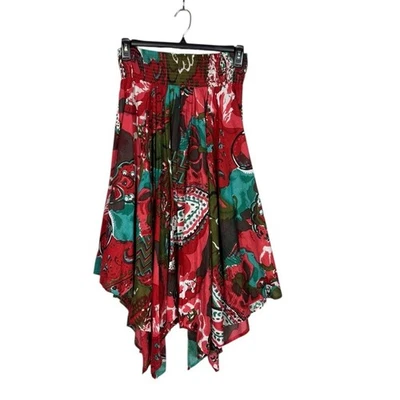Falda midi asimétrica floral para mujer mediana caprichosa hada grunge bohemia Foto 1 de 4
