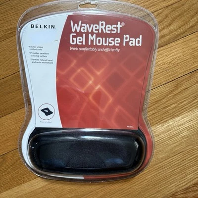 Alfombrilla de ratón de gel Belkin WaveRest Series, alfombrilla de ratón con reposamuñecas F8E262-NEGRO Foto 1 de 2