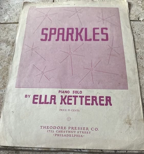 Sparkles Vintage 1941 Spartiti Musicali di Ella Ketterer Piano Solo - Foto 1 di 4