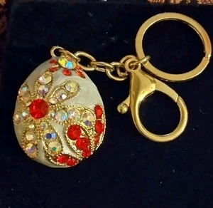 Flower Teardrop Crystal Rhinestone Keyring Hand Bag Car Key Chain Rings. k3Grnd* - Picture 1 of 5