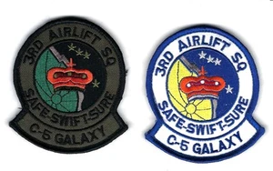 PATCH USAF 3RD AIRLIFT SQ C-5 GALAXY PAIR DOVER AFB AS-24 - Picture 1 of 1