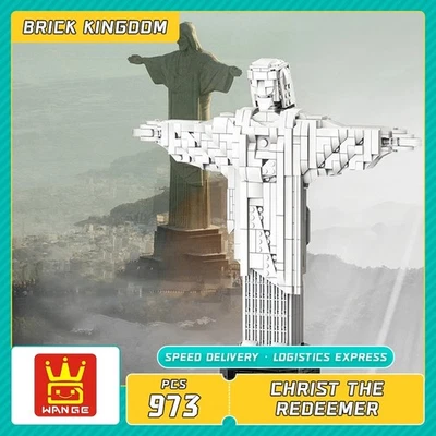 Blocks Architecture Landmark Cristo Redentor Building Bricks Juguetes 973PCS - Image 1 of 4
