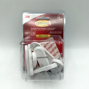 Command Allzweck Drahthaken, Medium, 3 Pfund Kappe, weiß, 7 Haken 12 Streifen - Bild 1 von 5