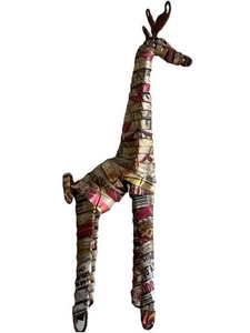 Giraffe Aluminium Dose Afrikanische Kunst Skulptur Safari 9 Zoll - Bild 1 von 16
