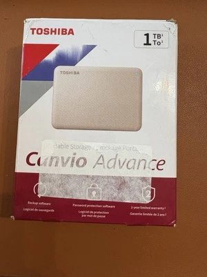Toshiba Canvio Advance 1TB Portable External Hard Drive USB 3.0 - Image 1 of 2