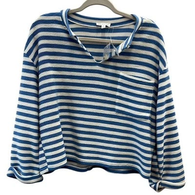 Pullover Topl a Rayas Azul Blanco Talla Pequeña Foto 1 de 4