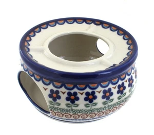 Blue Rose Polish Pottery Aztec Flower Teapot Warmer - Picture 1 of 1