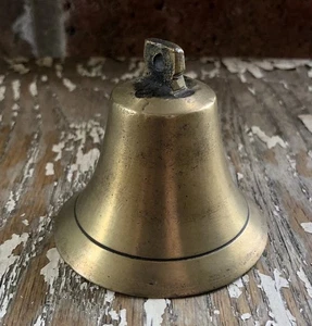 Campana de latón antigua colgante vintage, entrada de puerta - Imagen 1 de 8