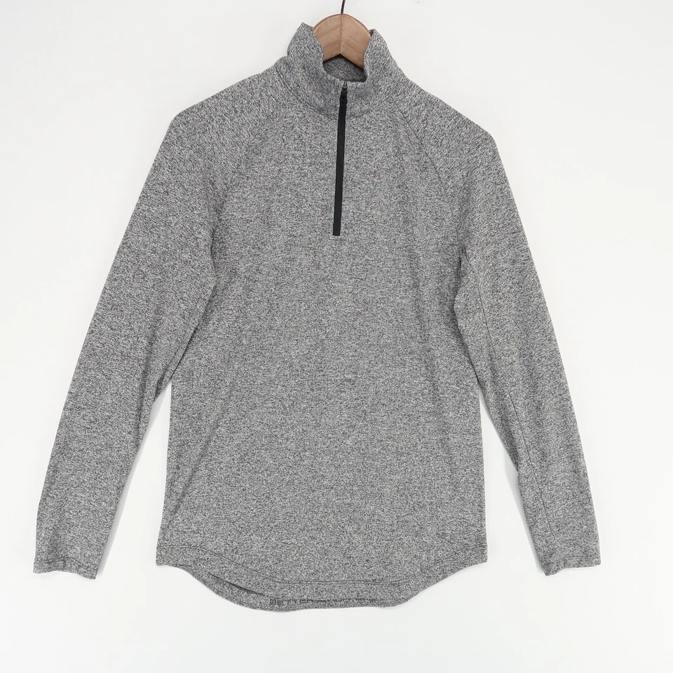 Pullover Lululemon Drysense 1/4 Cremallera Para Hombres XS Gris Jaspeado Atlético Correr Foto 1 de 4