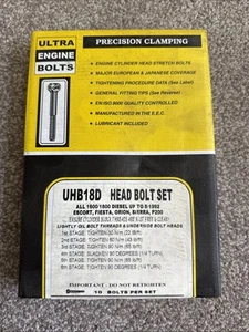 FORD ESCORT,FIESTA,ORION,SIERRA 1600/1800 D/TDi CYLINDER HEAD BOLT SET UHB18D - Picture 1 of 5