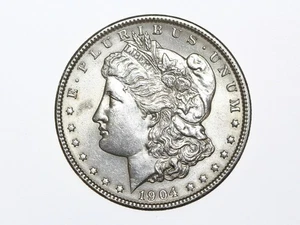 1904-P $1 MORGAN SILVER ONE DOLLAR CH/GEM BU - Picture 1 of 2