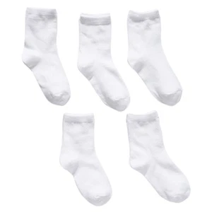 5 Pairs Kids Sock Baby Boy Girl Solid Breathable Cotton Sport - Picture 1 of 12