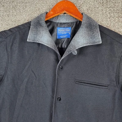 RARE Pendleton Greenspans Tony Shirt Short Sleeve Button Mens Size Small Black - Image 1 of 4