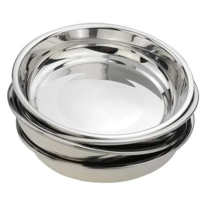 18/10 Stainless Round Dinner Plates Dishes 9.4-INCH Camping Plate 4 Packs - Picture 1 of 6