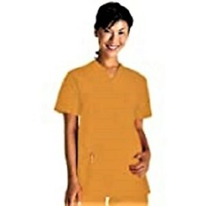 TWO White Swan Fundamentals Unisex Scrub Top NEW Golden Ginger XS or Small