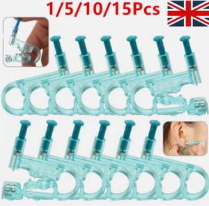 1-15x Disposable Ear Studs Piercing Gun Ear Stud Unit Piercer Needles Kit` - Picture 1 of 22