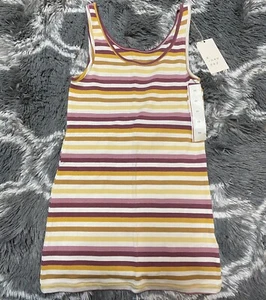 NEU! A New Day Damen gelb gestreiftes Slim Fit Ripp Tanktop Größe XS - Bild 1 von 4