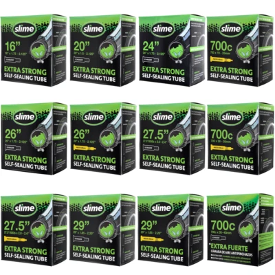SLIME SELF HEALING BIKE INNER TUBES 20" 24" 26" 27.5" 650B 29" 700C SEALANT - Image 1 of 4