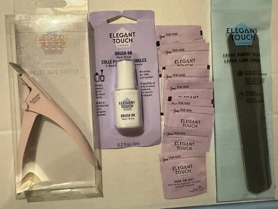 Elegant Touch Nail Accessory Bundle - Glue, Nail Cutters, Polish Remover, Files! - Image 1 of 4
