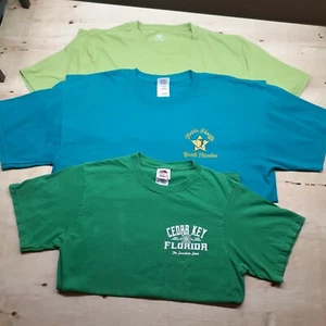 Boys Bundle Of 3 T-shirts Green Cedar Key Size S Florida Sheriffs Youth Size L - Picture 1 of 12