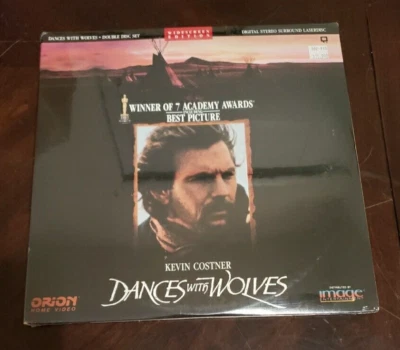 Sealed Laserdisc DANCES WITH WOLVES KEVIN COSTNER WIDESCREEN Indians West U2 - Image 1 of 4