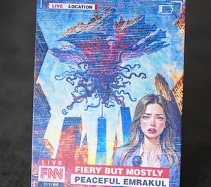 Fiery but mostly peaceful Eldrazi | MTG Satirical Altered Fan ARt - Picture 1 of 4