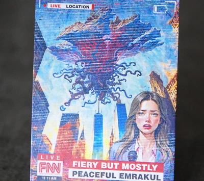 Fiery but mostly peaceful Eldrazi | MTG Satirical Altered Fan ARt - Image 1 of 4