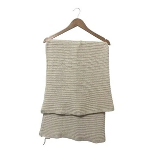 Spool Fine Knits Baby Blanket Cable Knit Cream Metallic Gold - Picture 1 of 4