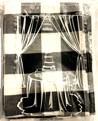 B-Cool Black & White Table Runner 13"x108" - Set of 2 Tablecloths - Image 1 of 3