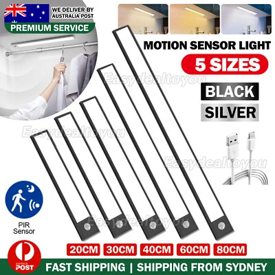 LED Motion Sensor Under Closet Light Rechargeable Magnetic Cabinet Dimmable Lamp - image 1 of 4