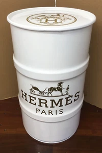 Metallfass 60L WEISS glänzend vergoldet Gold Kanister Fass Fut Container Deko - Bild 1 von 7