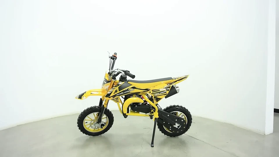 Bicicleta de cross 49cc 2 tiempos para niños - Pit Bike todoterreno gasolina (doble escape) Foto 1 de 4