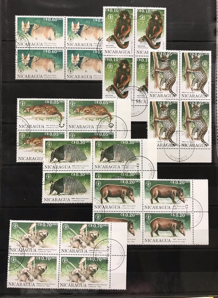 4x Nicaragua - Animals / Nature / Fauna - stamps - CTO - AE1 - Image 1 of 1
